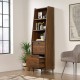 Hampstead Park Grand Walnut Narrow Bookcase